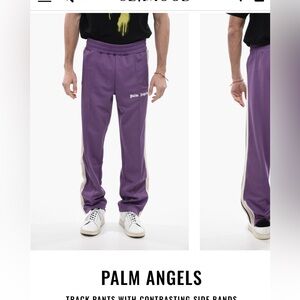 Palm Angels Side Stripe Track Pants Purple Men's